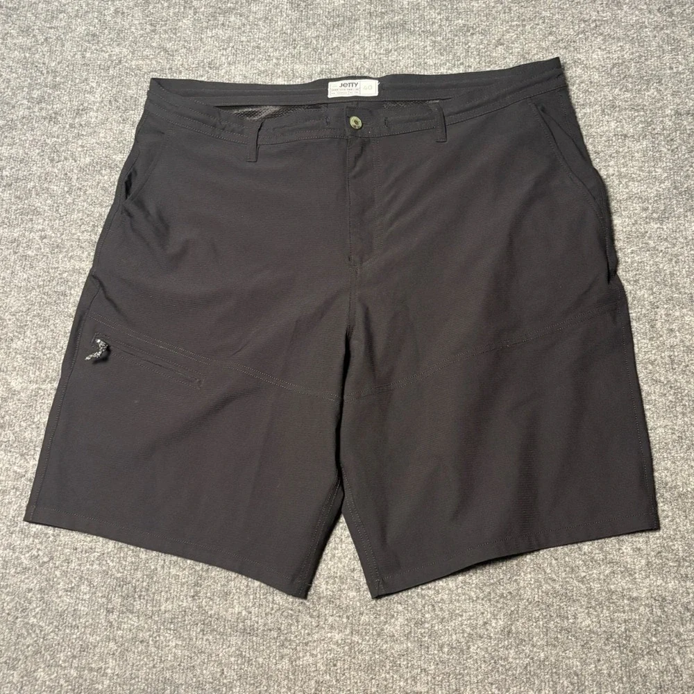 Jetty Performance Tech Shorts Mens 40 Black Hybrid Surf Draw Your Own Line 9